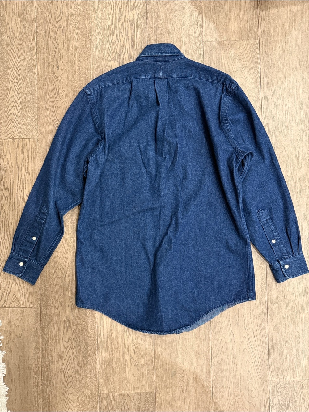 Polo by Ralph Lauren Navy Denim Button-Down Shirt with Red Pony - Picture 3 of 3